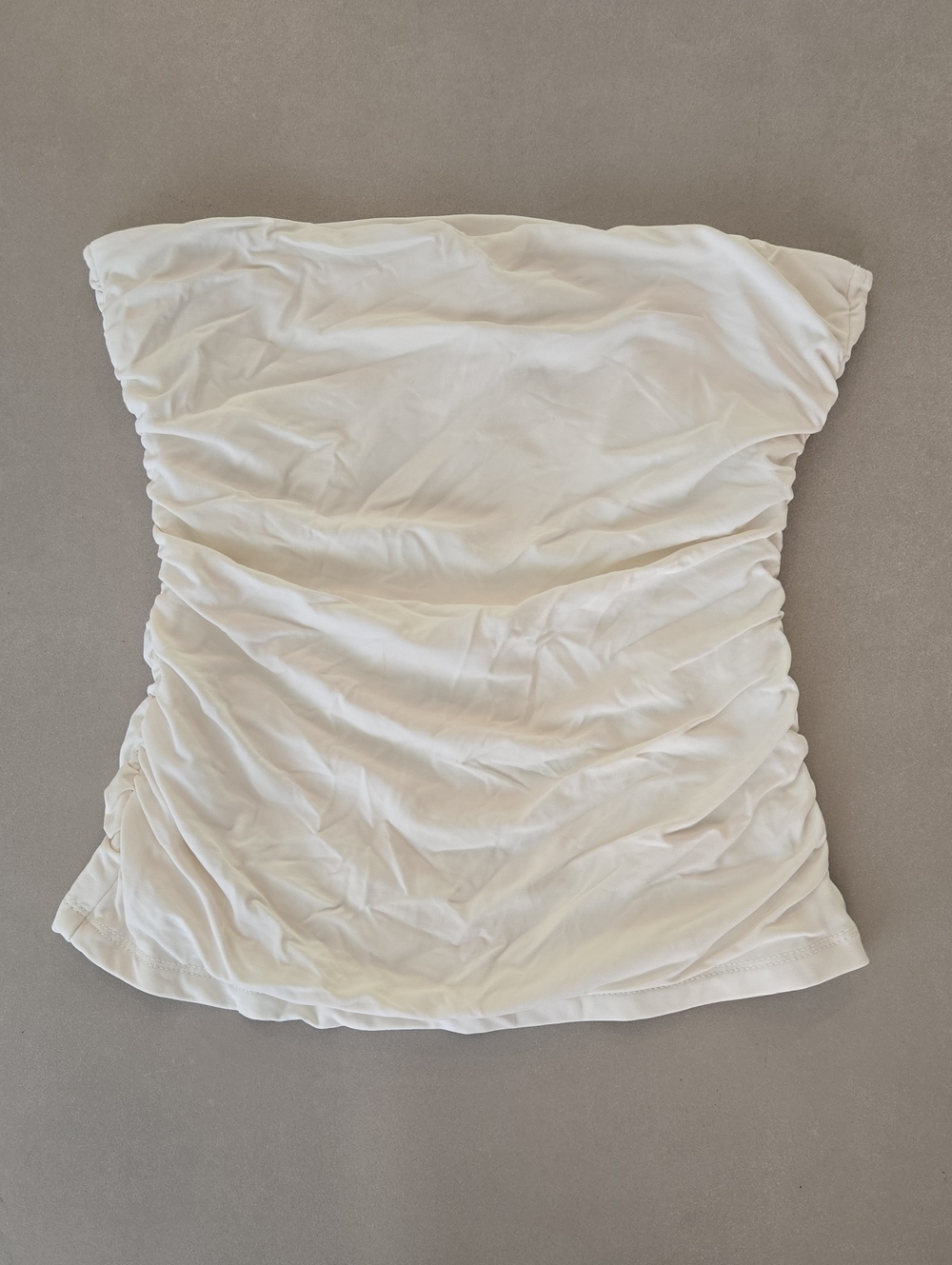 House Of Harlow 1960 White Ruched Strapless Top Size S